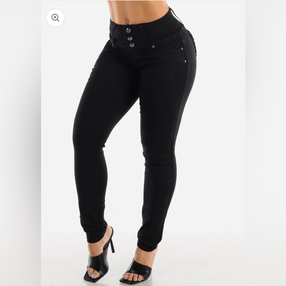 Modaxpress Skinny Jeans | MX Jeans Butt Lift / Levanta Cola Braided Pocket Black